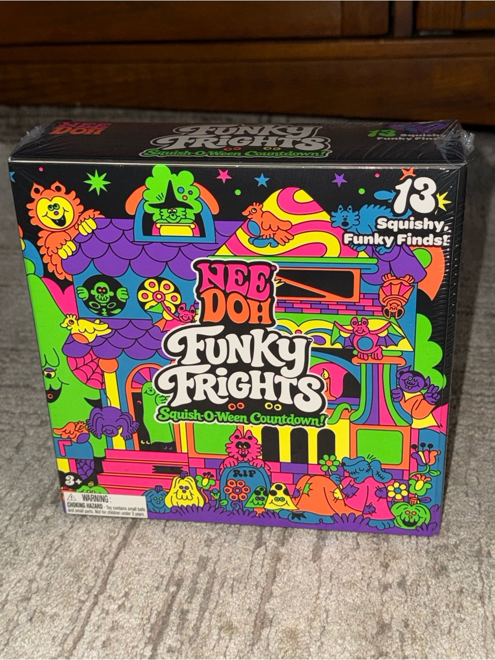 Nee Doh Funky Frights Squish-O-Ween Halloween Advent Calendar 13 Reusable Toys